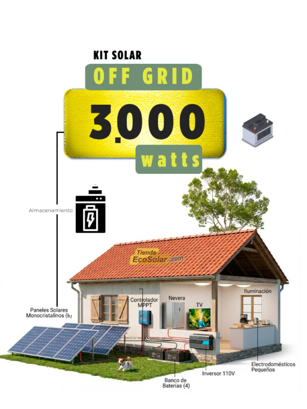 Kit Solar 3000W para Finca o Casa Rural