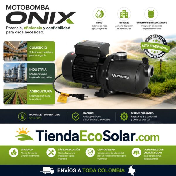 Motobomba Centrífuga multietapas ONIX 1x127 PARA COLOMBIA Bomba de Agua 🌊 1HP🛒 ¡Preguntar HOY!