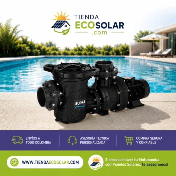 Motobomba para Piscina SILVER 2 HP 1x230 Aqua Pak, Bomba de Agua, 🌊 Mayor potencia, menor rotación. Piscinas grandes. 🛒 ¡Preguntar HOY!